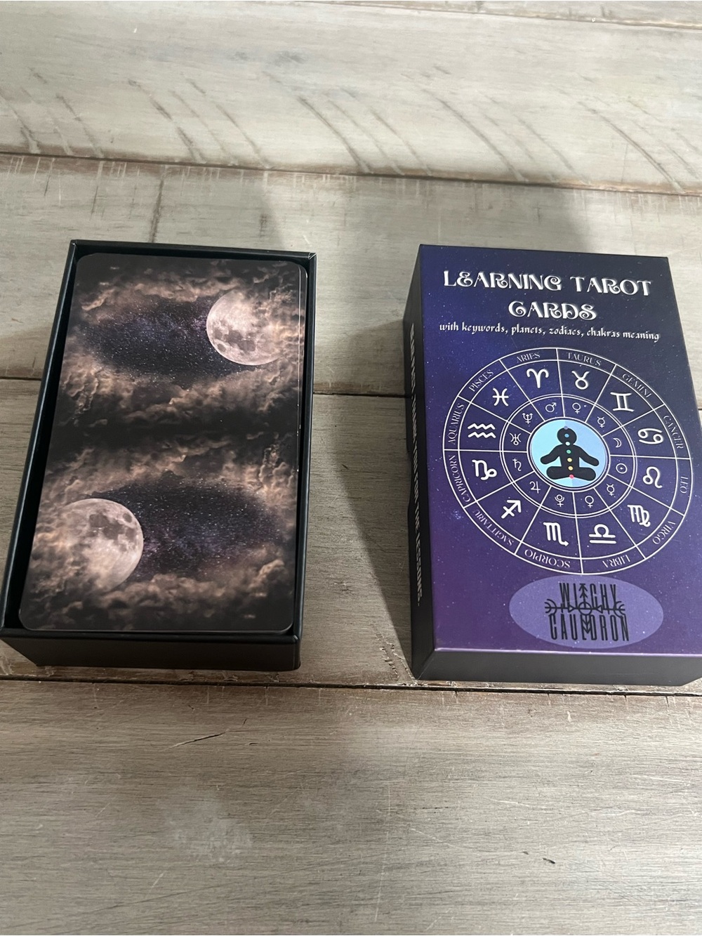 Deck - Purple Moon Design Learning Tarot Cards Witchy Cauldron